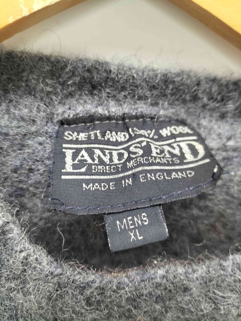 ランズエンド LANDS END 80S 英国製 SHETLAND WOOL シェットランドウール ニット セーター レディース import:XL